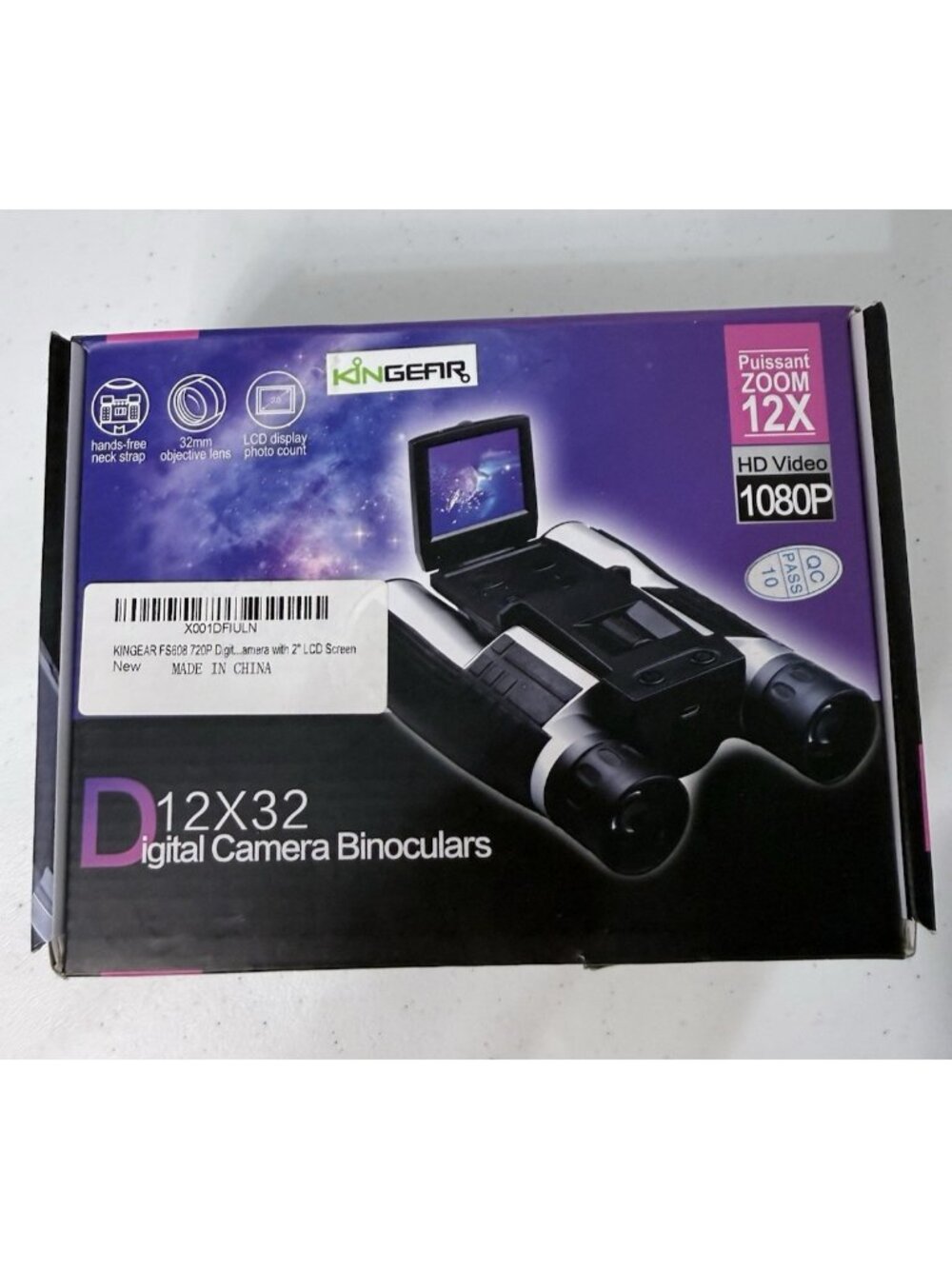 12x32 Digital Camera Binoculars- 2” LCD Display Puissant Zoom 12X HD Video 1080P